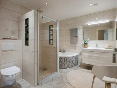 Mampara: Sin mampara (wet room) — N/A