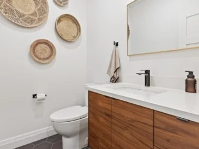 Revestimiento: Microcemento/porcelánico impermeabilizado — Topciment / Porcelanosa