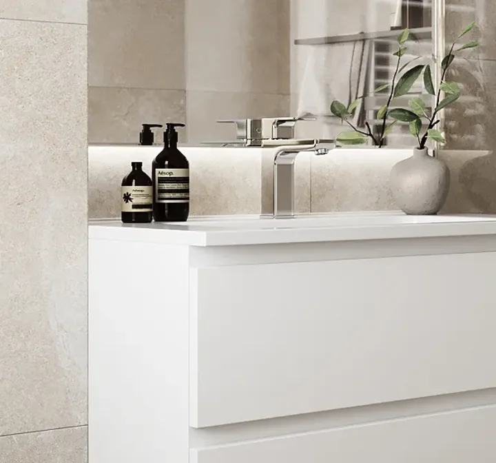 Mueble de lavabo: Mueble Velice 80cm suspendido · 2 cajones — Velice