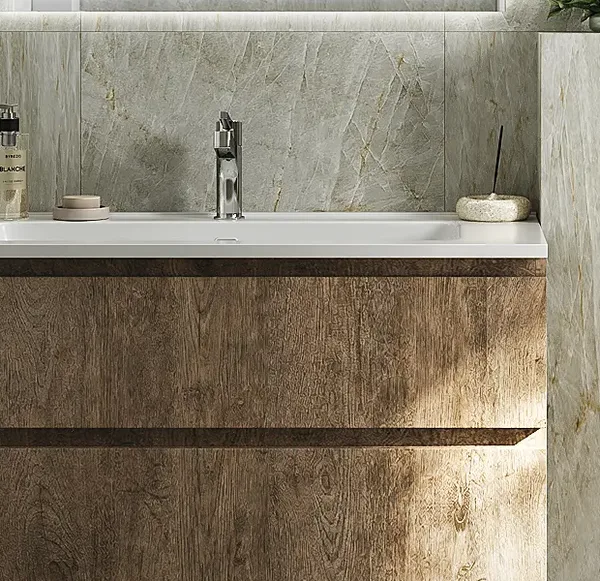 Mueble de lavabo: Velice Mueble Lavabo 80X45X50Cm Suspendido 2 Cajones — 