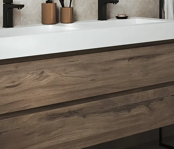 Mueble de lavabo: Mueble Velice Evolution 2 Cajones Susp. Melamina — 