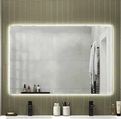 Espejo: Suecia Espejo Cuadrado Retroiluminado 120Cm Luz Fria — 