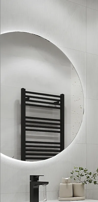 Espejo: Lisboa Espejo Redondo Retroiluminado 80Cm Luz Fria — 