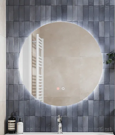 Espejo: Lisboa Espejo Redondo Retroiluminado 80Cm Luz Fria — 