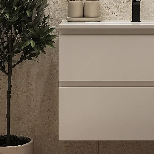 Mueble de lavabo: Velice Mueble Lavabo 80X45X50Cm Suspendido 2 Cajones — 